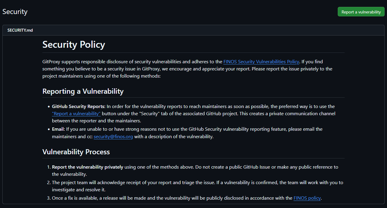 Security Policy